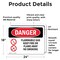 Signmission Flammable Gas Keep Fire Or Flame Away Danger Sign, Vinyl Decal, 24in W x 18in L, 2PK OS-2PACK-DS-D-1824-L-1235 - alternate 7
